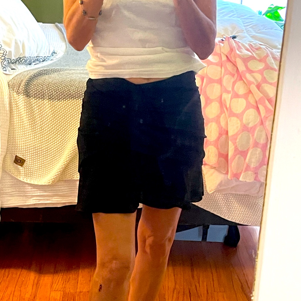 Iro Black Crepe Mini Skirt.